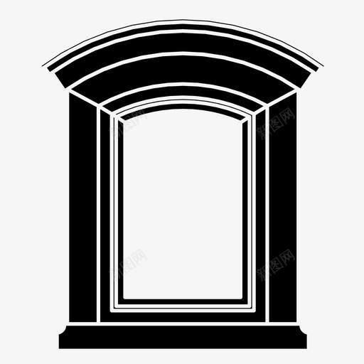 窗户建筑古典窗户图标svg_新图网 https://ixintu.com 古典窗户 建筑 房子 窗户 装饰 装饰品