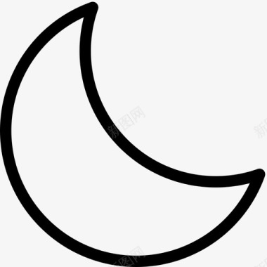 月亮清澈新月图标图标