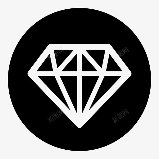 钻石辉煌水晶图标svg_新图网 https://ixintu.com 宝石 水晶 珠宝 辉煌 钻石
