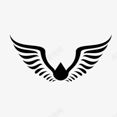翅膀鸟的翅膀飞翔图标图标