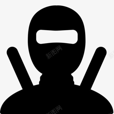 日本忍者面具图标图标
