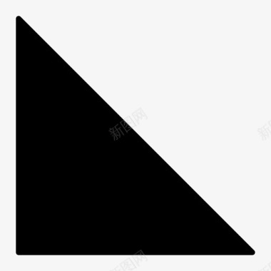 直角三角形三角形实心几何形状图标图标