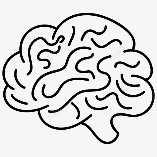 人脑神经学家心理学图标svg_新图网 https://ixintu.com 人脑 医学和健康涂鸦图标 心理学 神经学家