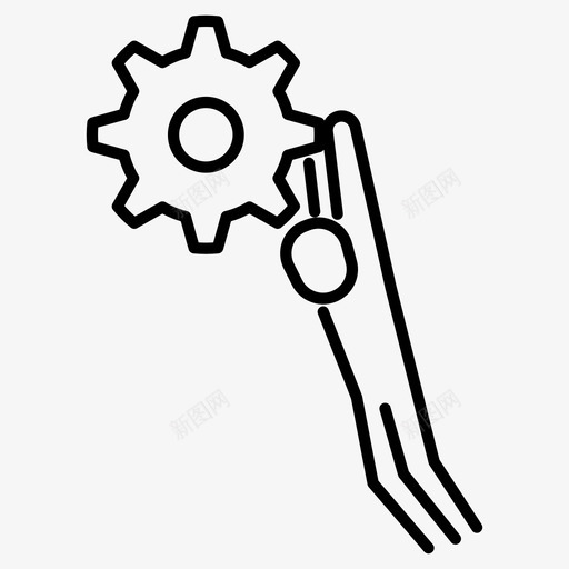 齿轮通讯机械图标svg_新图网 https://ixintu.com 工作 机械 系统 通讯 齿轮