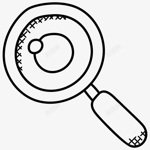 放大镜侦探镜搜索图标svg_新图网 https://ixintu.com 侦探镜 搜索 搜索工具 放大镜 网页设计和开发涂鸦图标