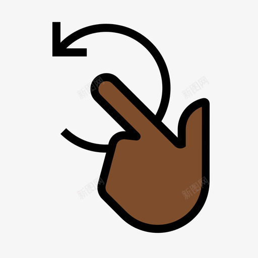 finger rotate left 01.3svg_新图网 https://ixintu.com finger rotate left 01.3