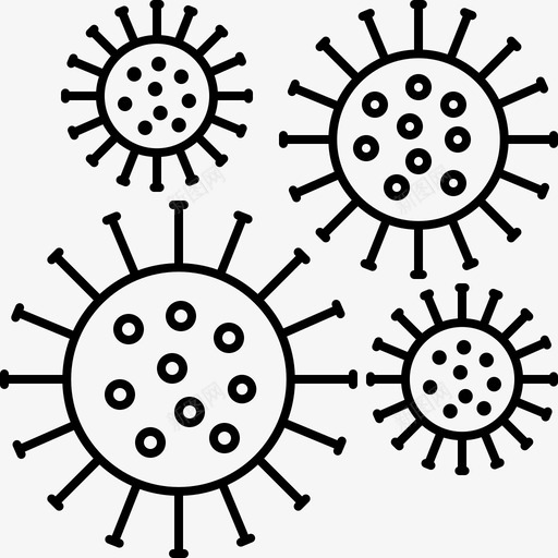 细菌微生物病毒图标svg_新图网 https://ixintu.com 微生物 病毒 细菌