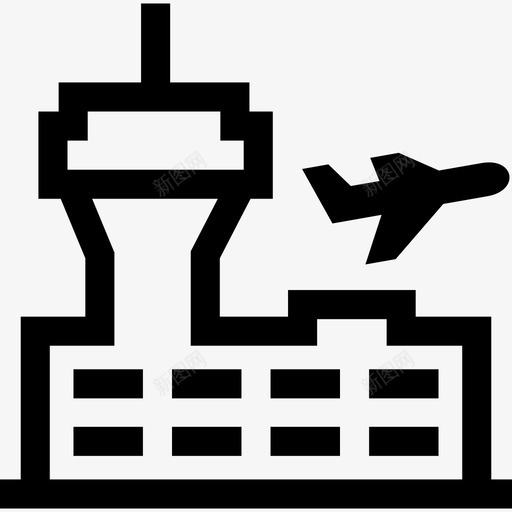 机场管制塔台图标svg_新图网 https://ixintu.com 交通 塔台 机场 管制 运输和物流概述
