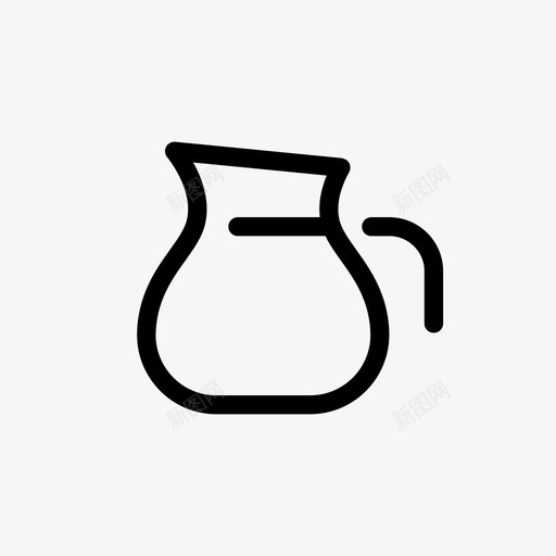 水壶咖啡馆咖啡壶图标svg_新图网 https://ixintu.com 咖啡壶 咖啡馆 水壶 水罐 食物