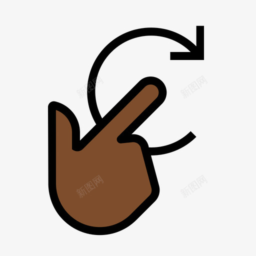 finger rotate right 01.3svg_新图网 https://ixintu.com finger rotate right 01.3