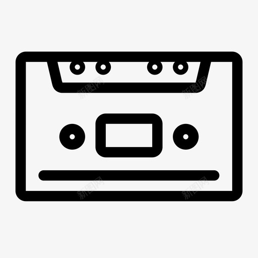 盒式磁带音频媒体图标svg_新图网 https://ixintu.com 媒体 歌曲 盒式磁带 音乐 音频