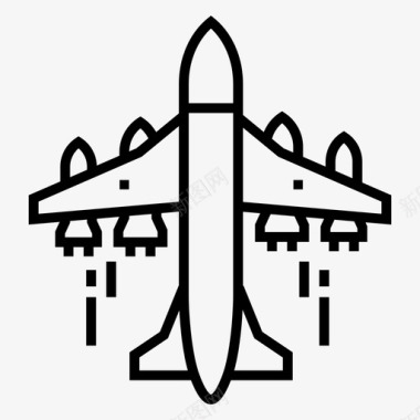 军用运输机飞机货物图标图标