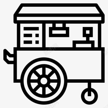 食品车嘉年华马戏团和游乐园图标图标