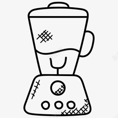 电动榨汁机搅拌机炊具图标图标