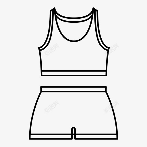 服装健身服运动服图标svg_新图网 https://ixintu.com t恤 健身服 服装 运动服