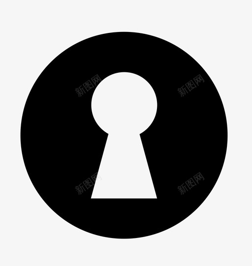 钥匙孔关闭门图标svg_新图网 https://ixintu.com 关闭 安全 密码 钥匙孔 门