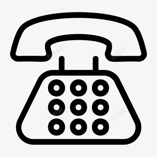 电话通讯固定电话图标svg_新图网 https://ixintu.com 固定电话 接收器 电话 联系我们第一卷 通讯