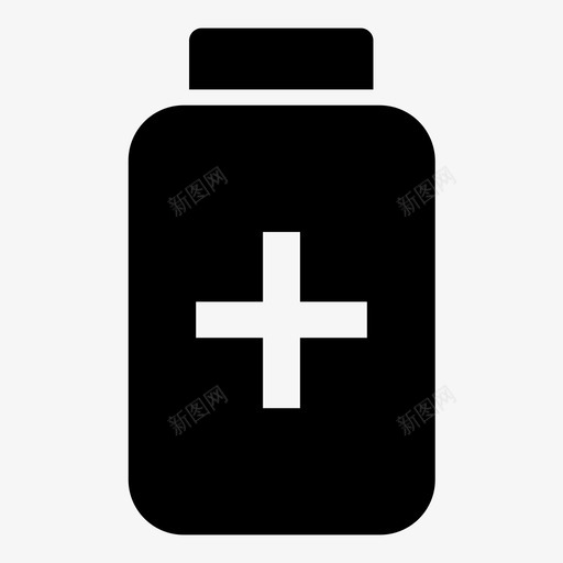 药瓶容器医疗图标svg_新图网 https://ixintu.com 医学图标 医疗 处方 容器 药品 药瓶