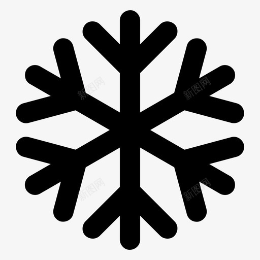 雪冰雪花图标svg_新图网 https://ixintu.com 冬天 冰 天气 雪 雪花