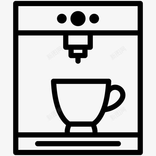 咖啡机厨房饮品1图标svg_新图网 https://ixintu.com 厨房 咖啡机 饮品1