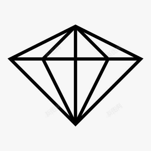 钻石宝石锆石图标svg_新图网 https://ixintu.com 宝石 钻石 锆石