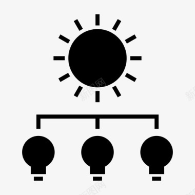 太阳能板太阳能太阳能系统图标图标