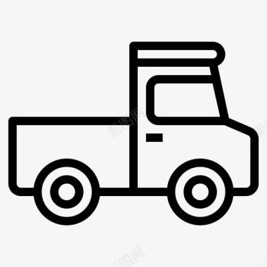 皮卡运输卡车图标图标