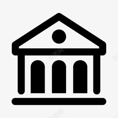 银行建筑物金融图标图标