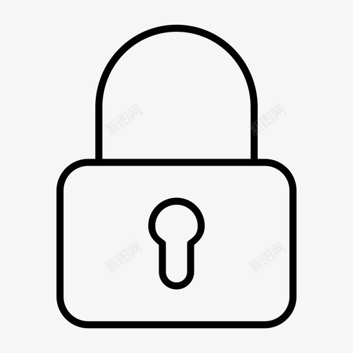 锁钥匙孔保存图标svg_新图网 https://ixintu.com 保存 基本薄 秘密 钥匙孔 锁