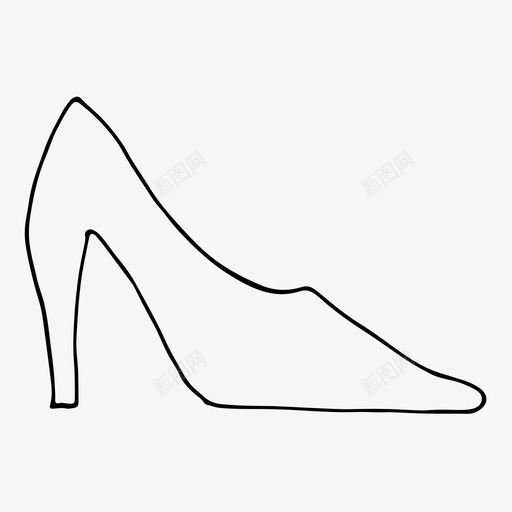 高跟鞋时尚鞋子图标svg_新图网 https://ixintu.com 时尚 款式 鞋子 高跟鞋