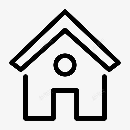 家庭服务房屋物业图标svg_新图网 https://ixintu.com 2000个简单的线图标 家庭服务 房地产 房屋 物业