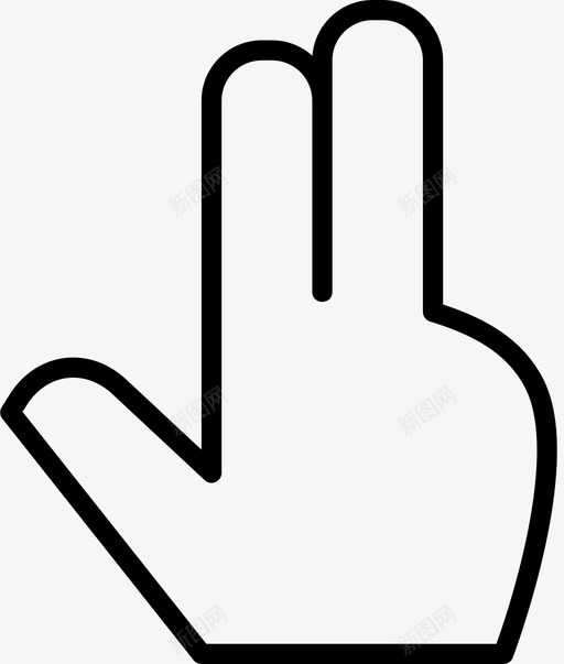 手指手食指图标svg_新图网 https://ixintu.com 中间 互动 手 手势细 手指 触摸 食指
