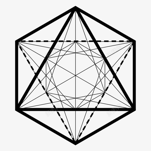 八面体空气神圣的几何学图标svg_新图网 https://ixintu.com 八面体 神圣的几何学 空气