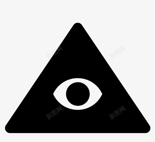 上帝眼睛天意之眼图标svg_新图网 https://ixintu.com 上帝 天意之眼 眼睛 象征 金字塔