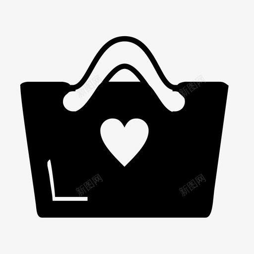 购物袋的爱市场图标svg_新图网 https://ixintu.com 市场 购物袋的爱