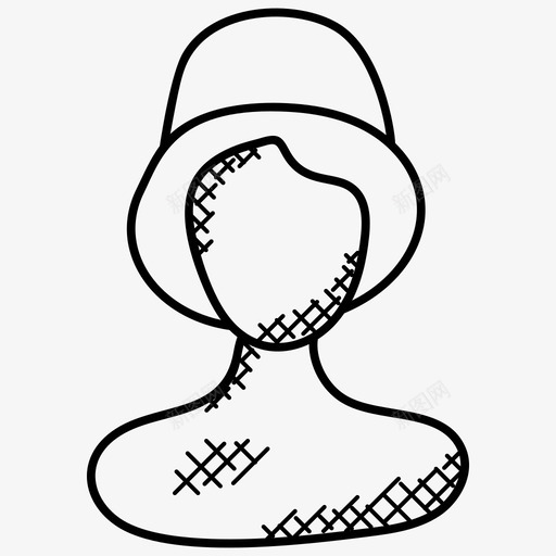 女演员名人艺人图标svg_新图网 https://ixintu.com 名人 女演员 戏剧 职业涂鸦图标 艺人 表演者
