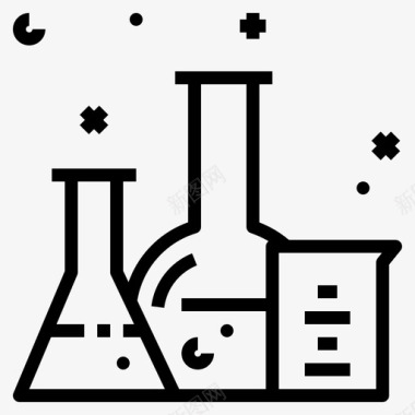 化学品烧杯佛罗伦萨烧瓶图标图标