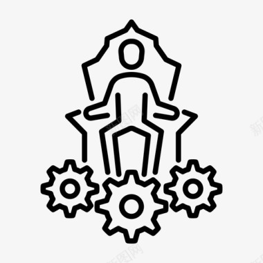 齿轮通讯机械图标图标