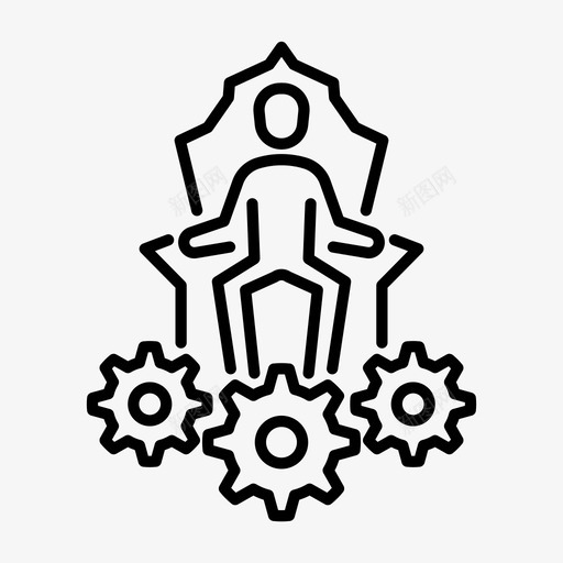 齿轮通讯机械图标svg_新图网 https://ixintu.com 工作 机械 系统 通讯 齿轮