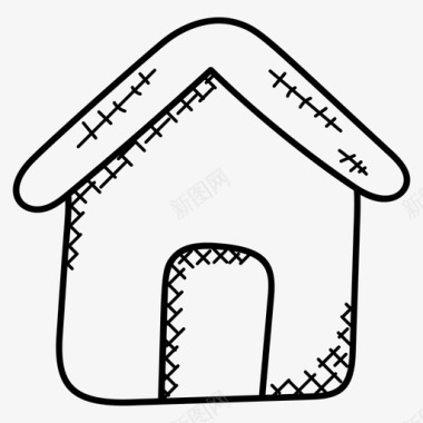 小屋房子别墅图标图标