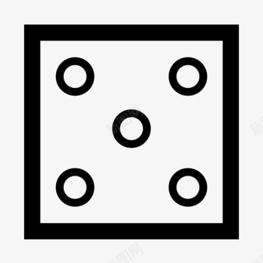 五个骰子5方块图标图标