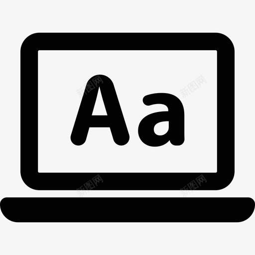 字母A显示在笔记本电脑屏幕电脑响应网络上图标svg_新图网 https://ixintu.com 响应网络上 字母A显示在笔记本电脑屏幕 电脑