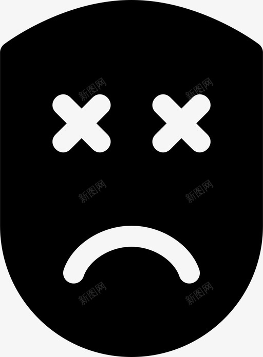 表情死亡情绪图标svg_新图网 https://ixintu.com 人类 情绪 无表情 死亡 睡眠 表情 表情充满表情