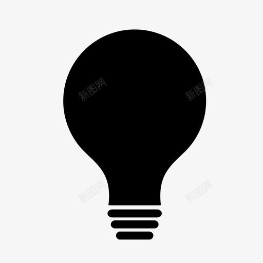 灯泡黑暗led图标svg_新图网 https://ixintu.com led 灯泡 照明 黑暗