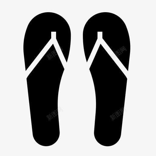 凉鞋沙滩脚图标svg_新图网 https://ixintu.com 凉鞋 夏天 沙滩 穿 脚