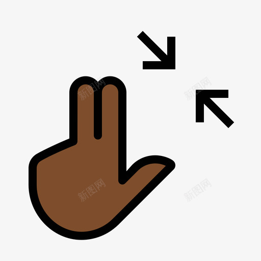 two finger contract 01.2svg_新图网 https://ixintu.com two finger contract 01.2