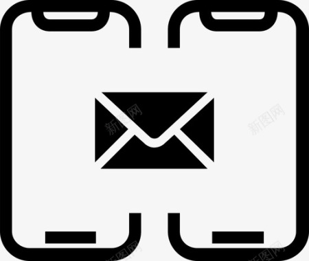 智能手机应用程序电子邮件图标图标