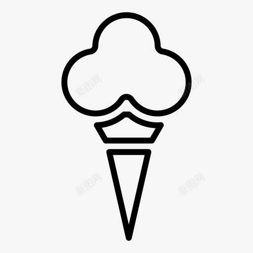 冰激凌蛋卷冰镇美味图标svg_新图网 https://ixintu.com 冰激凌蛋卷 冰镇 甜 美味 食物