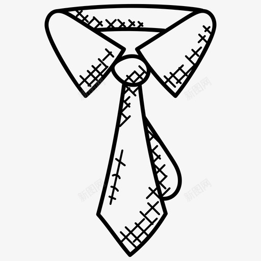 领带服装着装规范图标svg_新图网 https://ixintu.com 制服 办公室涂鸦图标 服装 着装规范 领带