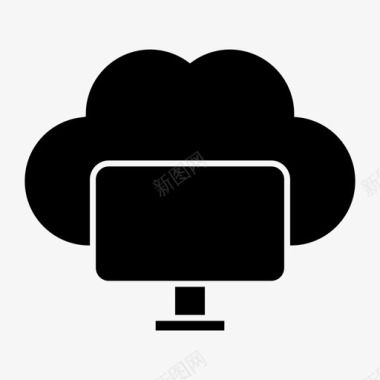 计算机云连接图标图标